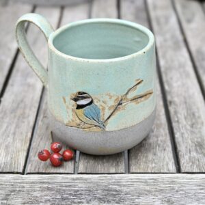 Madaras és rókás 5dl-es bögre -Cinke zöldben