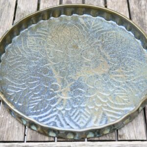 Pitesütő tál zöldeskék