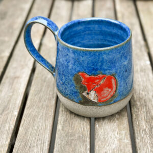 Madaras és rókás 5dl-es bögre -Róka kékben