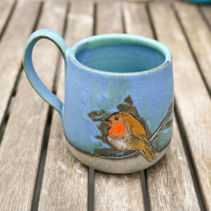 Madaras és rókás 5dl-es bögre -Vörösbegy